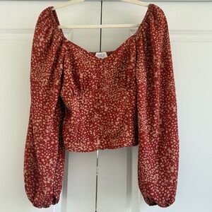 Sienna Sky Red and Cream Textured Fabric